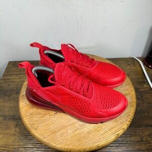 Nike Air Max 270 Red Mens Sneakers Running Shoes Size 8.5 CV7544-600